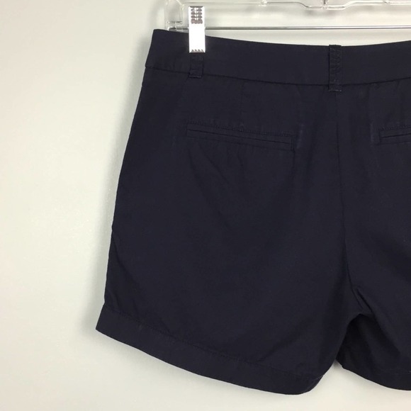 J. Crew Factory 100% cotton Chino Broken-In Style Navy Blue Shorts Womens Size 2 - Picture 8 of 12